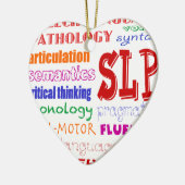 Speech Language Patholoog Colorful Fun Font Keramisch Ornament (Links)