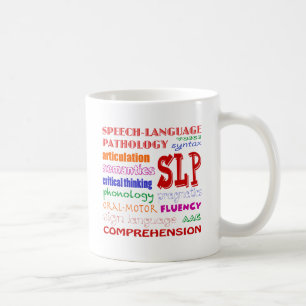 Speech Language Patholoog Colorful Fun Font Koffiemok