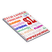 Speech Language Patholoog Colorful Fun Font Notitieboek (Rechterzijde)