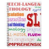 Speech Language Patholoog Colorful Fun Font Notitieboek (Voorkant)