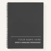 Speech Language Patholoog Custom Spiral Notebook Notitieboek (Voorkant)