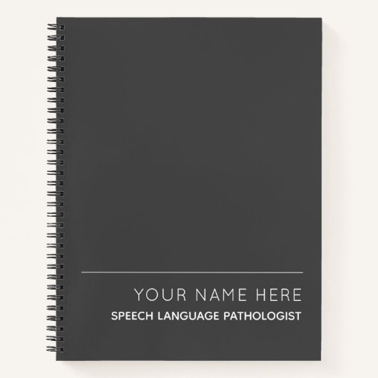 Speech Language Patholoog Custom Spiral Notebook Notitieboek (Voorkant)