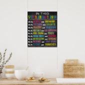 Speech Language Patholoog Kantoor Decor Poster (Keuken)