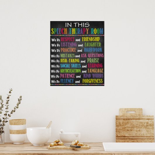Speech Language Patholoog Kantoor Decor Poster (Keuken)