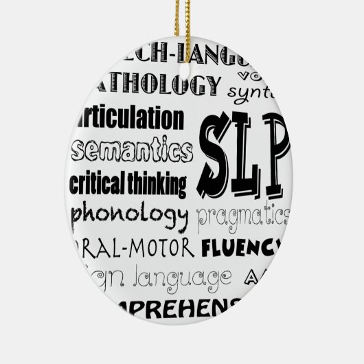 Speech Language Patholoog Keramisch Ornament (Rechts)