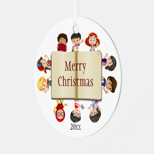 Speech Language Patholoog, leraar kinderwerker Metalen Ornament (Voorkant links)