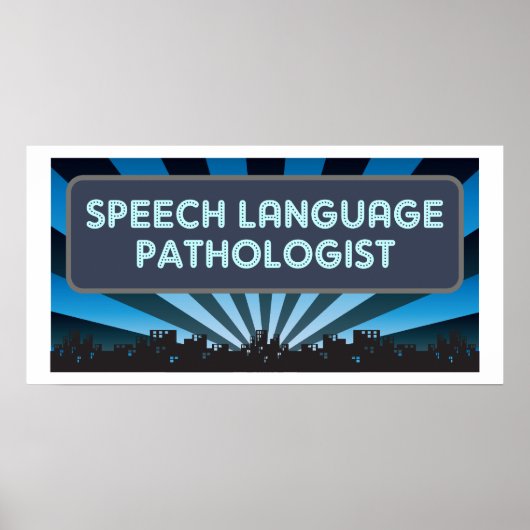 Speech Language Patholoog Marquee Poster (Voorkant)