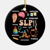 Speech Language Patholoog Pathology Speech Thera Keramisch Ornament (Voorkant)
