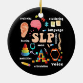 Speech Language Patholoog Pathology Speech Thera Keramisch Ornament (Achterkant)