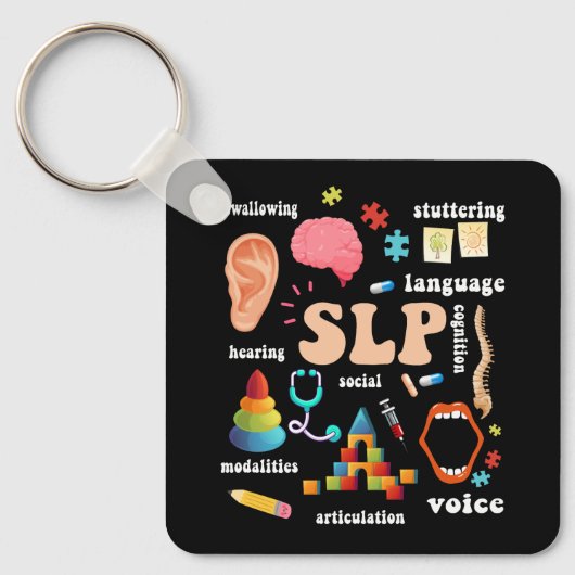 Speech Language Patholoog Pathology Speech Thera Sleutelhanger (Voorkant)