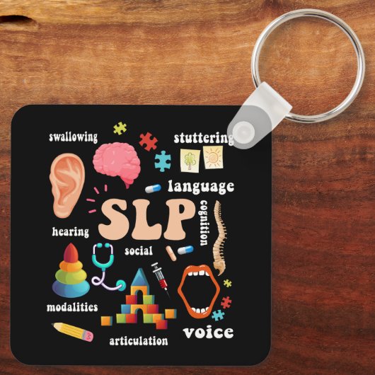 Speech Language Patholoog Pathology Speech Thera Sleutelhanger (Achterkant)