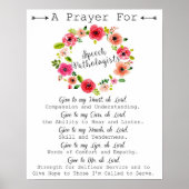 Speech Language Patholoog Prayer Art Poster (Voorkant)