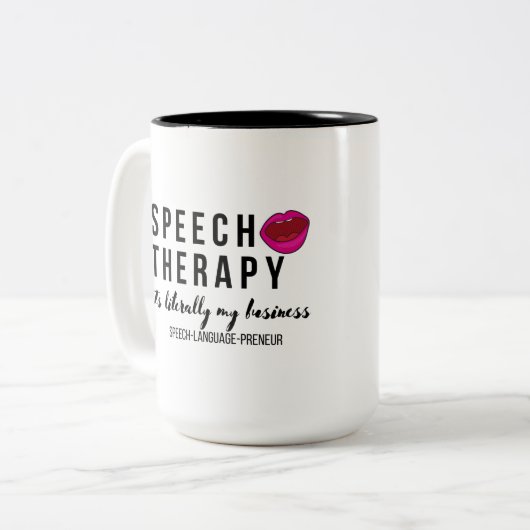 Speech-Language Patholoog (privépraktijk) Tweekleurige Koffiemok (Voorkant links)