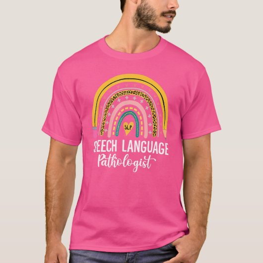 Speech Language Patholoog Rainbow Speech Therapy T-shirt (Voorkant)