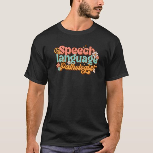 Speech Language Patholoog Retro Speech Therapis T-shirt (Voorkant)