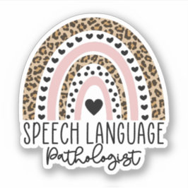 Speech Language Patholoog SLP Rainbow Sticker