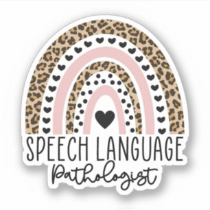 Speech Language Patholoog SLP Rainbow Sticker