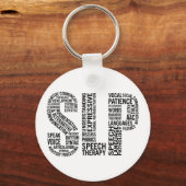 Speech Language Patholoog SLP Sleutelhanger (Voorkant)