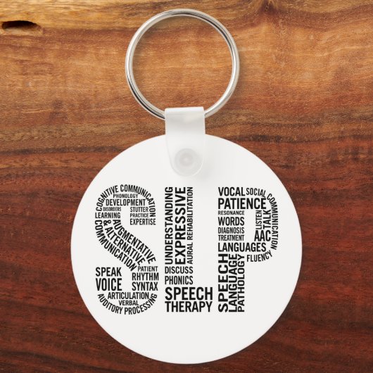 Speech Language Patholoog SLP Sleutelhanger (Voorkant)
