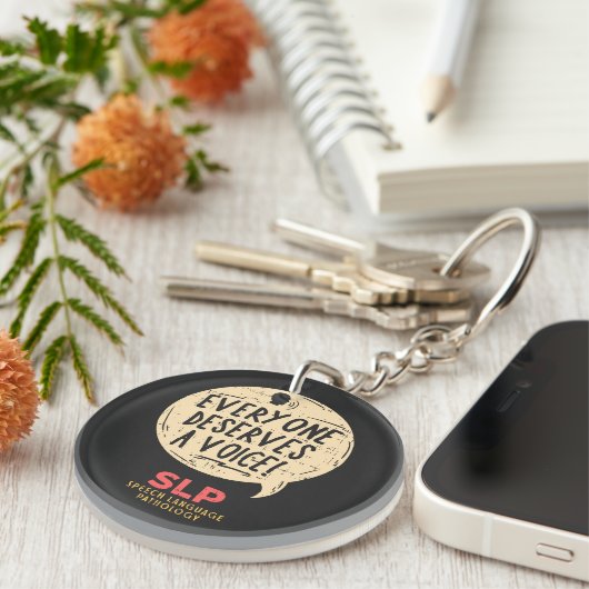 Speech Language Patholoog SLP Sleutelhanger (Voorkant Rechts)