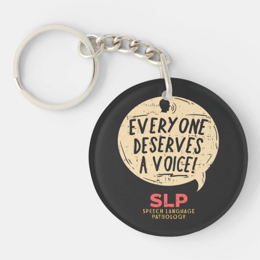 Speech Language Patholoog SLP Sleutelhanger (Voorkant)