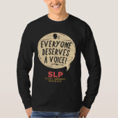 Speech Language Patholoog SLP T-shirt (Voorkant)