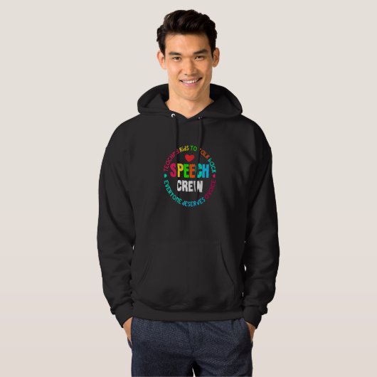 Speech Language Patholoog Speech Crew Therapy Sl Hoodie (Voorkant volledig)