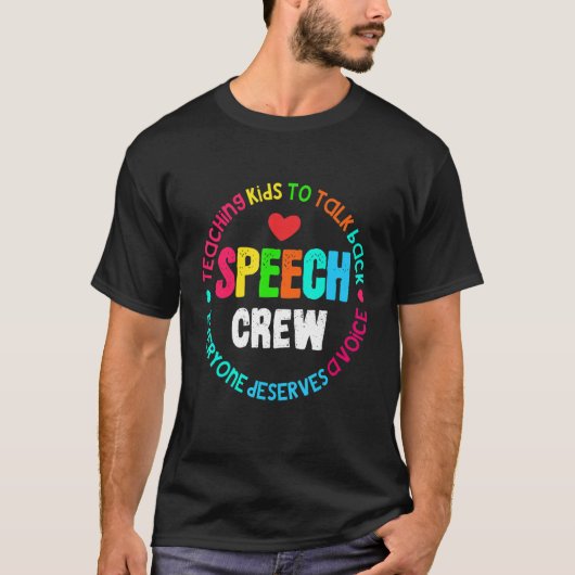 Speech Language Patholoog Speech Crew Therapy Sl T-shirt (Voorkant)