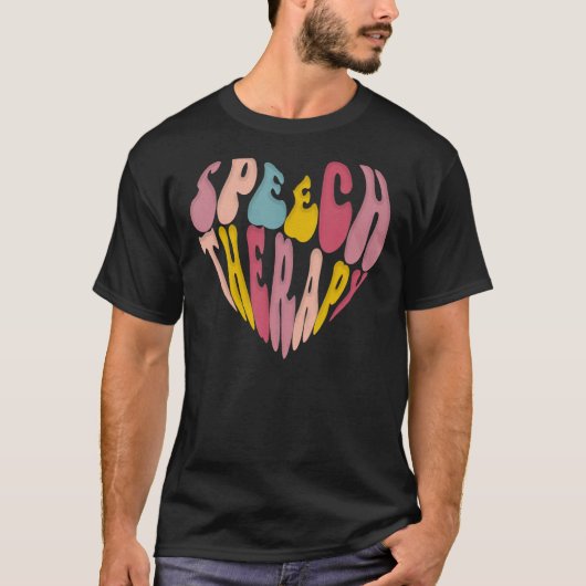 Speech Language Patholoog Speech Therapy Heart T-shirt (Voorkant)