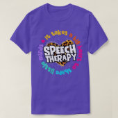 Speech Language Patholoog Speech Therapy Leopard T-shirt (Design voorkant)