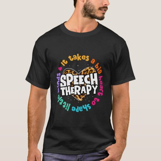 Speech Language Patholoog Speech Therapy Leopard T-shirt (Voorkant)