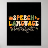 Speech Language Patholoog Speech Therapy Thanksg Poster (Voorkant)