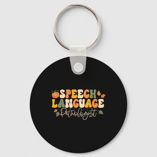 Speech Language Patholoog Speech Therapy Thanksg Sleutelhanger (Voorkant)