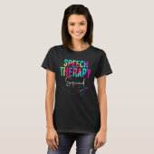 Speech Language Patholoog Tie Dye Speech Therapy T-shirt (Voorkant volledig)