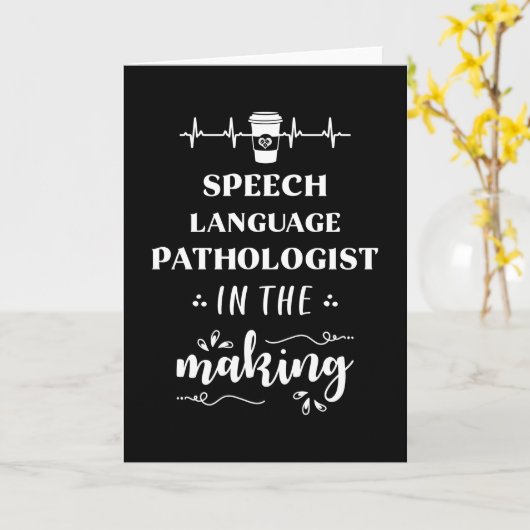 Speech Language Therapist Training Cadeaus Kaart (Gele Bloem)