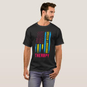 Speech Language Therapy US Flag SLP Speechie T-shirt (Voorkant volledig)