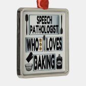Speech Pathologist houdt van baken Metalen Ornament (Rechts)