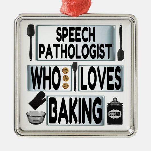 Speech Pathologist houdt van baken Metalen Ornament (Voorkant)