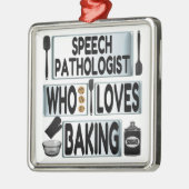 Speech Pathologist houdt van baken Metalen Ornament (Links)