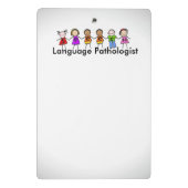 Speech Pathologist Mini Clipboard Klembord (Achterkant)