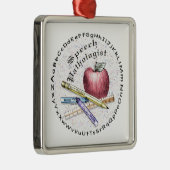 Speech Pathologist Premium Square Ornament (Rechts)