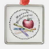Speech Pathologist Premium Square Ornament (Voorkant)