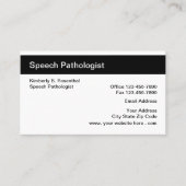 Speech Pathologist Visitekaartje (Voorkant)