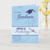 Speech Pathology Afstuderen Gefeliciteerd, Blue Kaart (Gele Bloem)