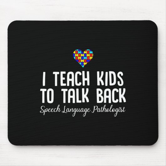 Speech Pathology Therapy Talk Autism Awareness Mon Muismat (Voorkant)