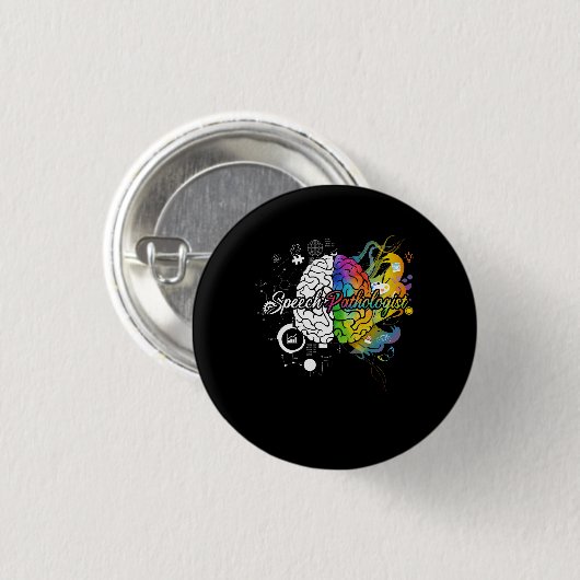 Speech Patholoog Brain Language Speech Therapy S Ronde Button 3,2 Cm (Voorkant /achterkant)