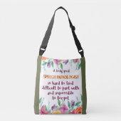 Speech Patholoog Gift School Language Therapist Crossbody Tas (Voorkant)
