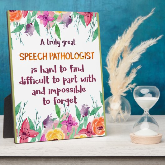 Speech Patholoog Gift School Language Therapist Fotoplaat (Zijkant)