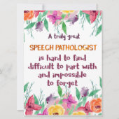 Speech Patholoog Gift School Language Therapist Kaart (Voorkant)