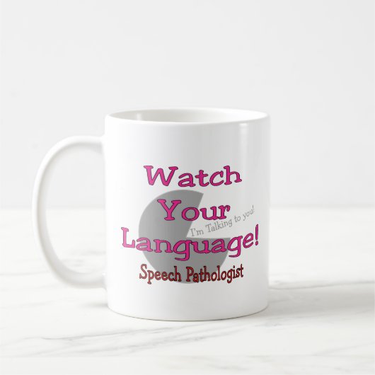 Speech Patholoog "Let op je taal" Koffiemok (Links)